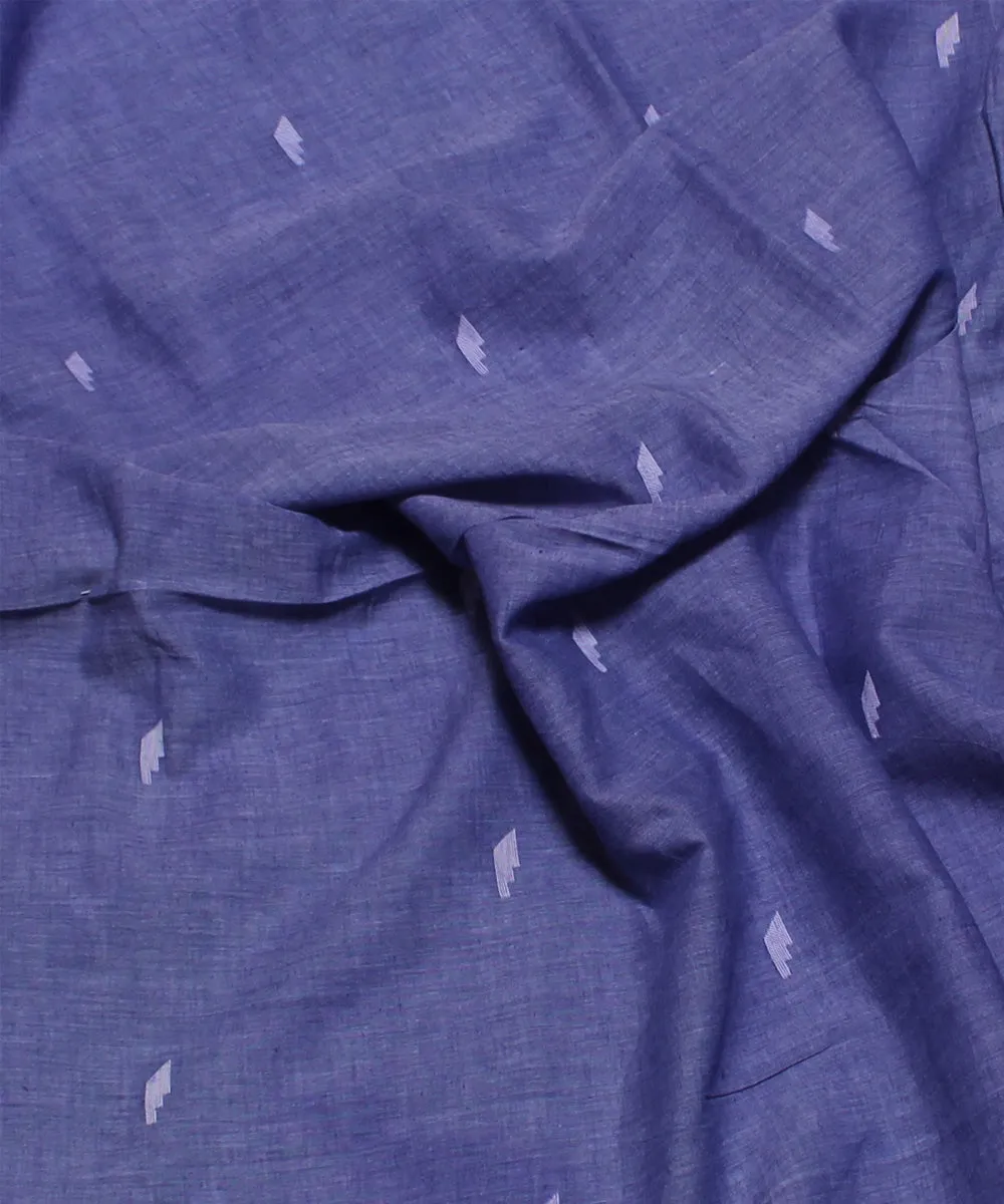 0.6m Lavender white handwoven cotton jamdani fabric