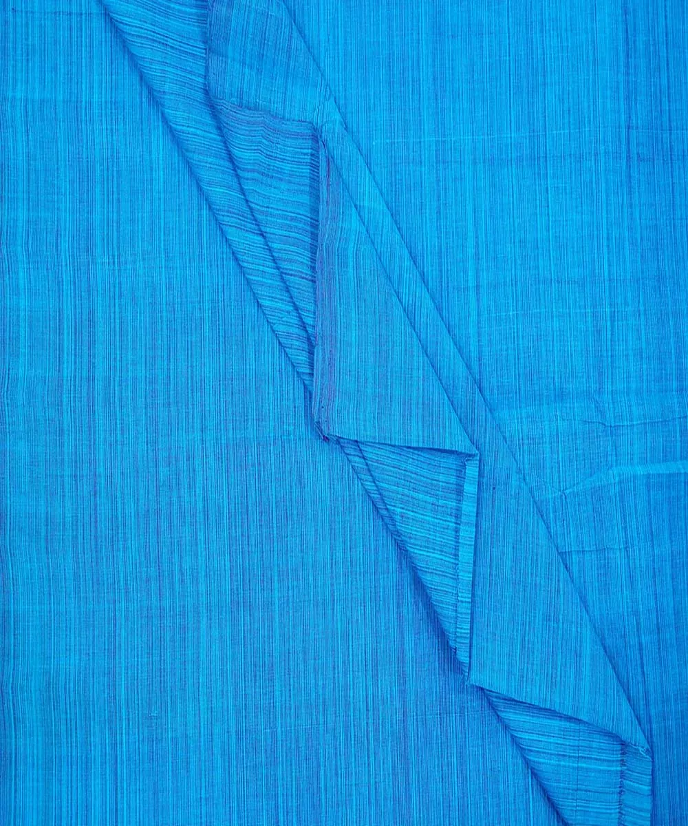 0.7m Blue handwoven cotton stripes mangalgiri fabric