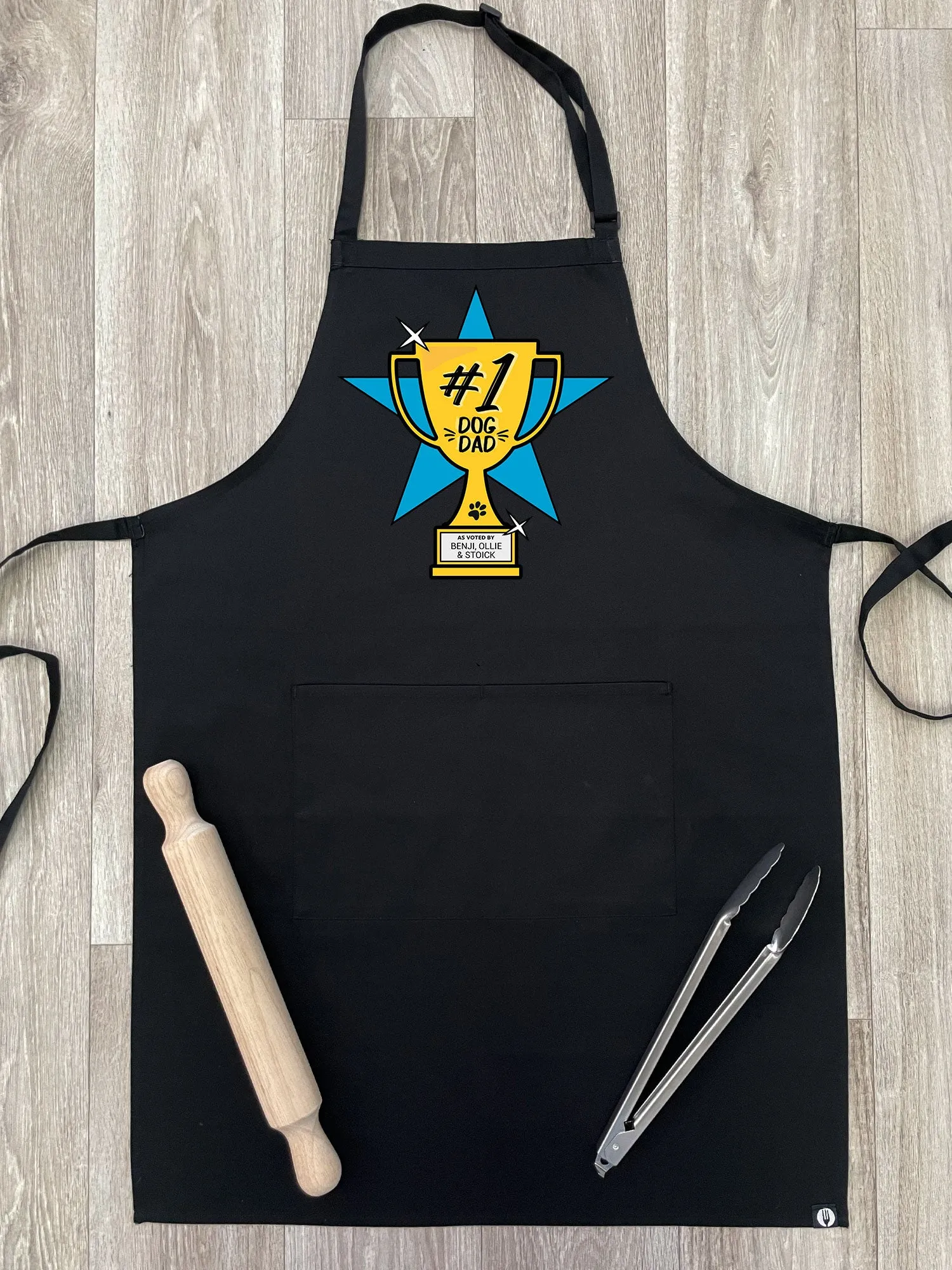 #1 Dog Dad As Voted By... Bib Apron