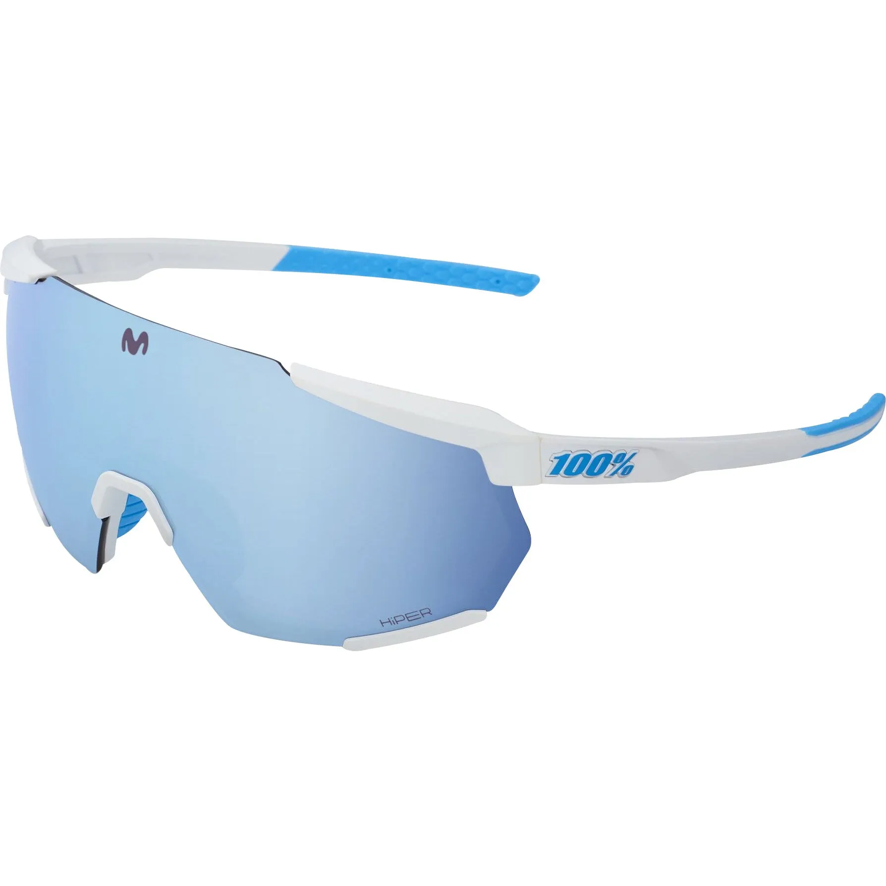 100% Racetrap 3.0 Cycling Sunglasses - Movistar Team White