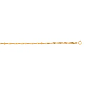 10K Gold 2.2mm Singapore Chain