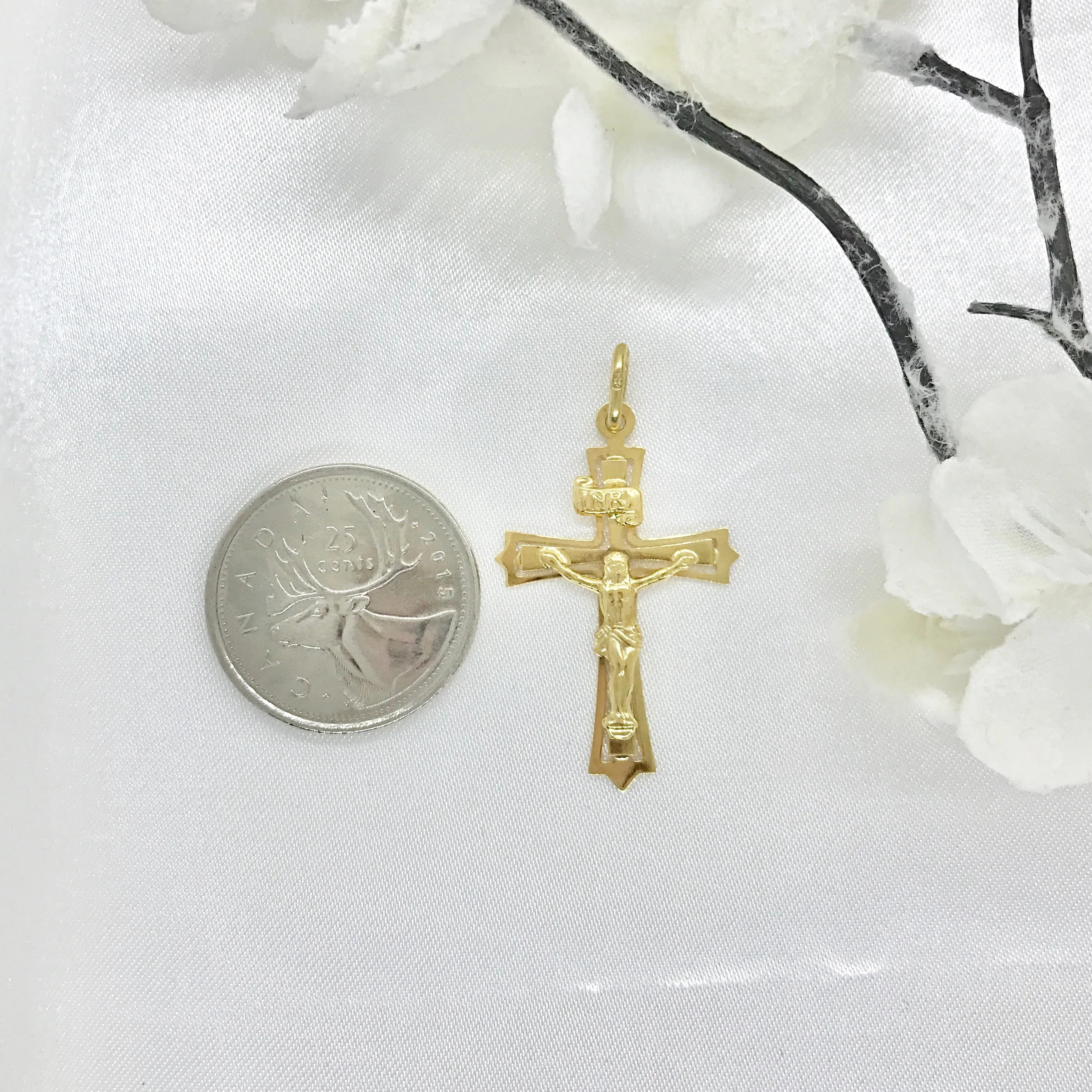 10k Gold Religious Crucifix