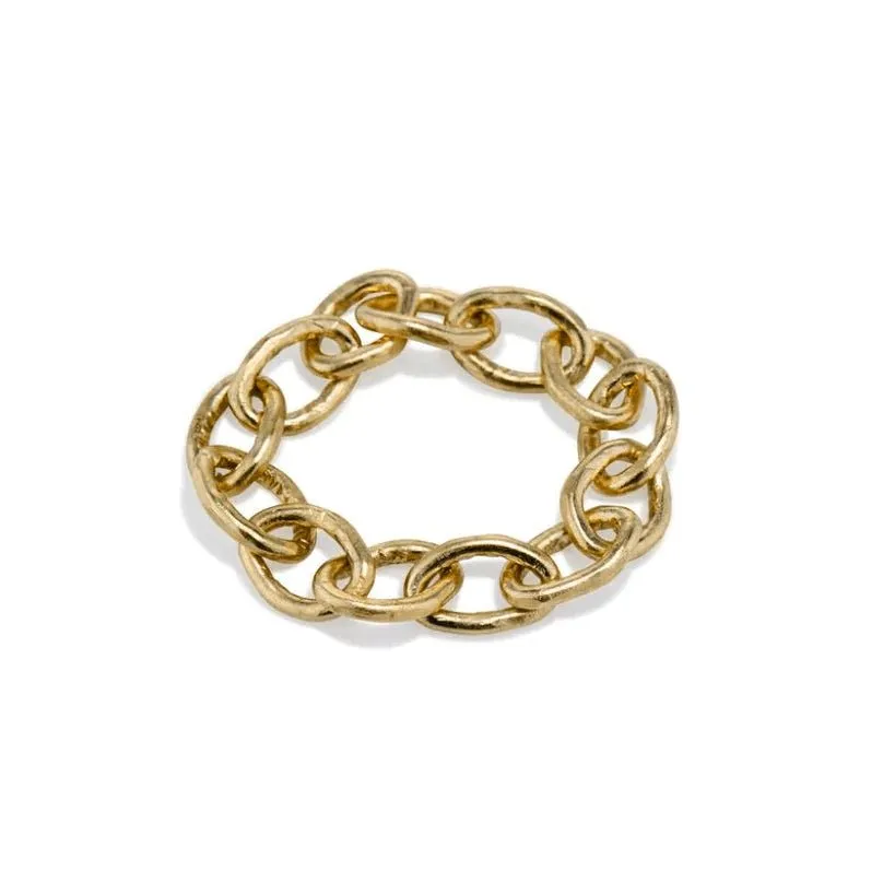 14K Gold Dean Chain Ring