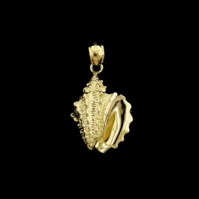 14K Yellow Gold Estate Conch Shell Charm