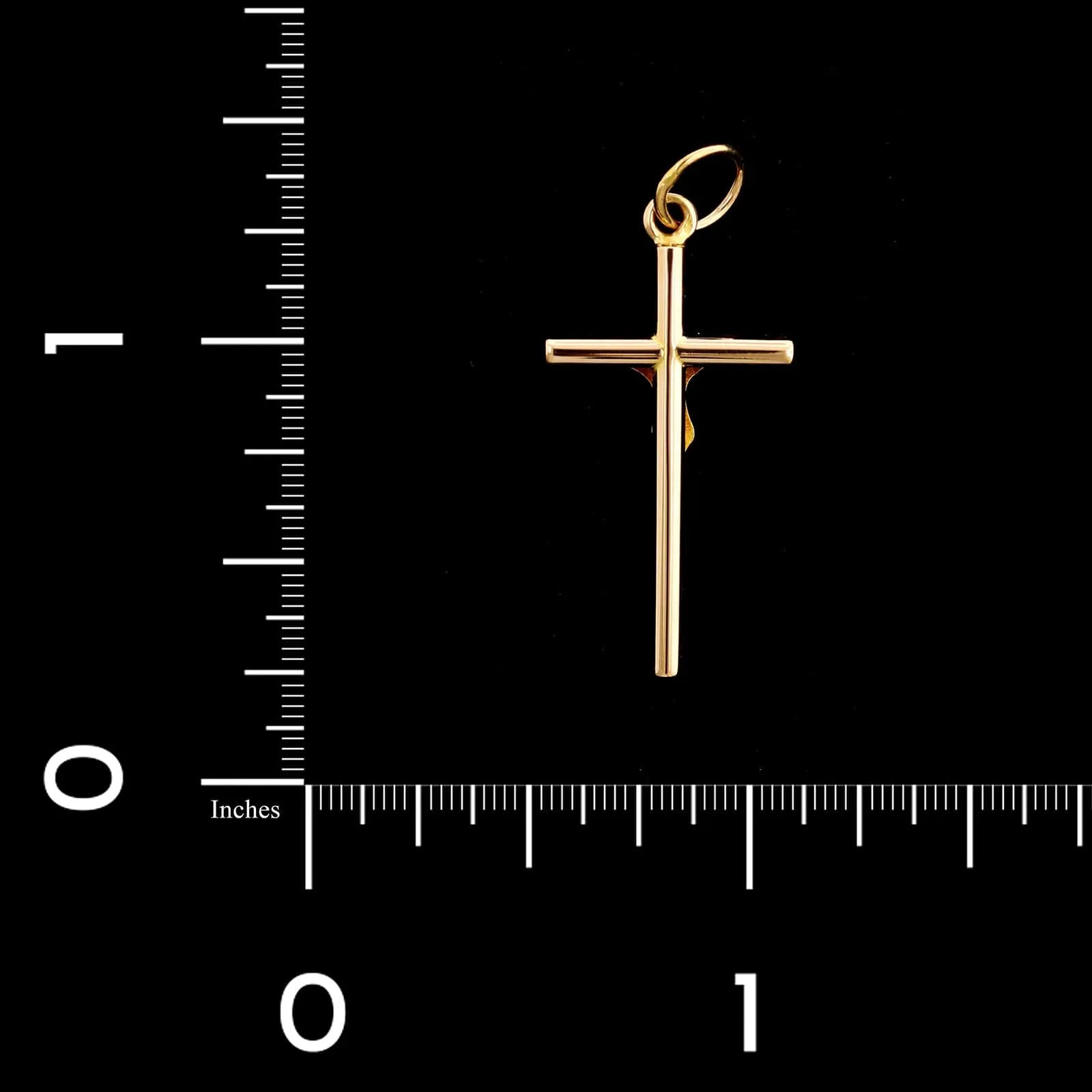 18K Yellow Gold Estate Crucifix Cross