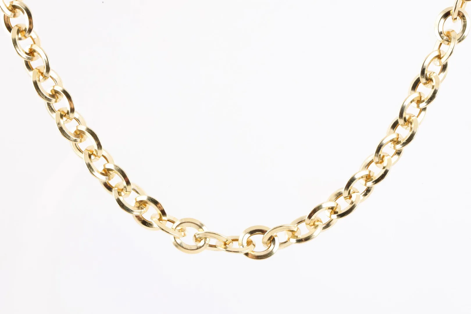 18" Yellow Gold Cable Chain Necklace (10.75g.)