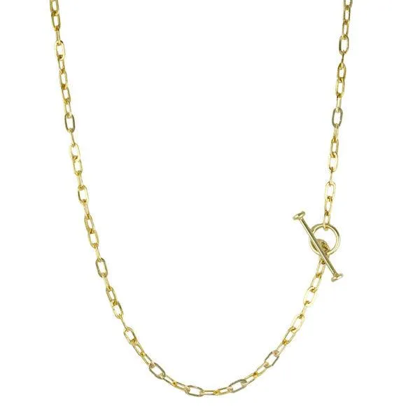 22K Gold Thin Oval Link Chain