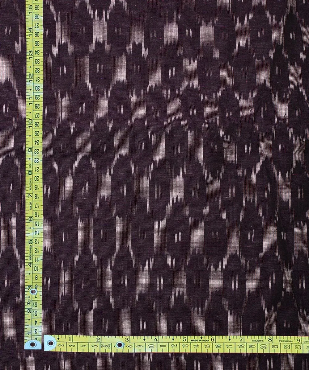 2.5 m Black pochampally ikat handloom cotton fabric