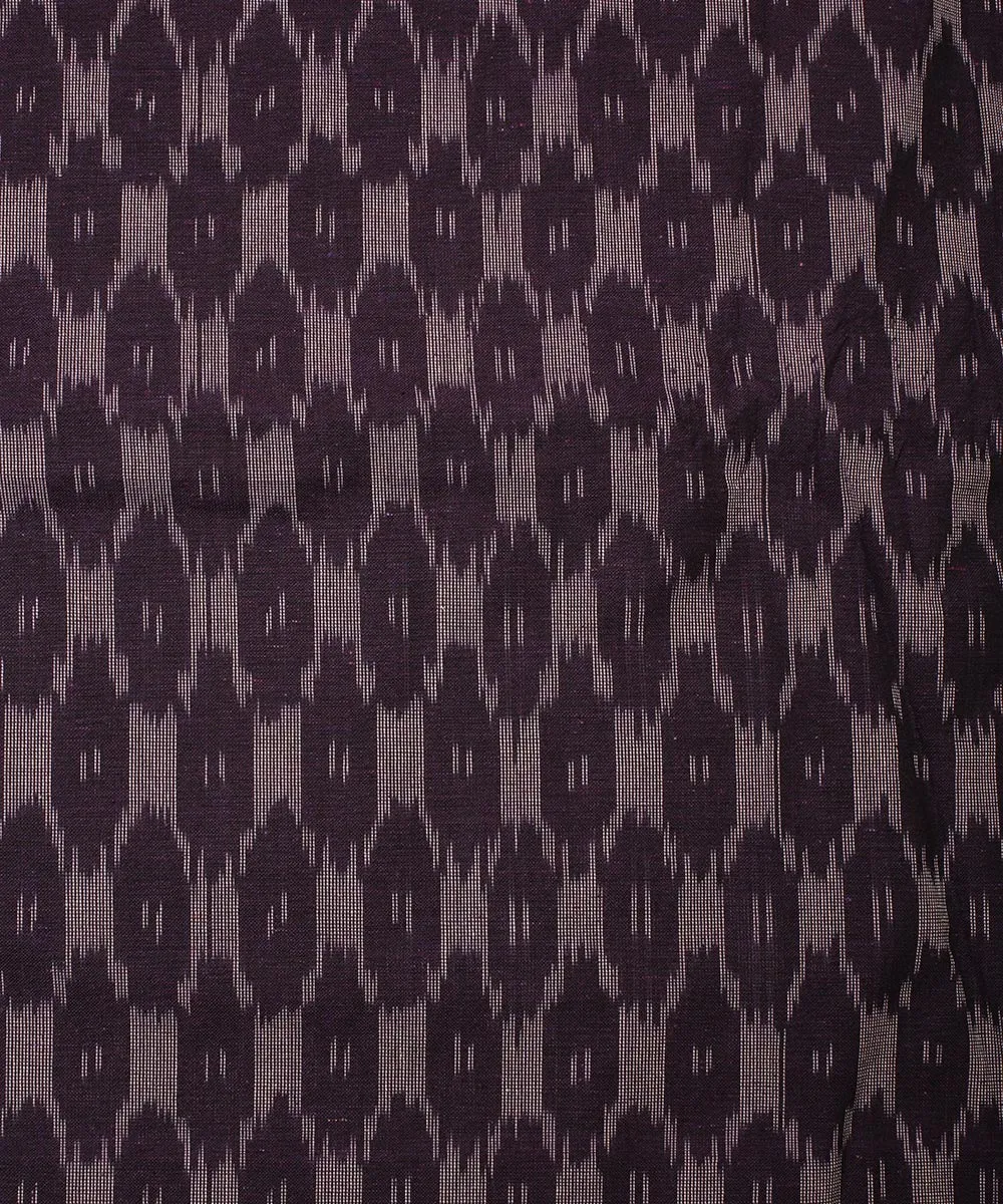 2.5 m Black pochampally ikat handloom cotton fabric