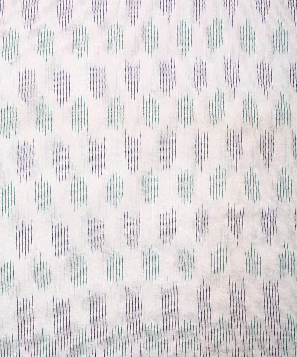 2.5 m Offwhite handloom pochampally ikat cotton fabric