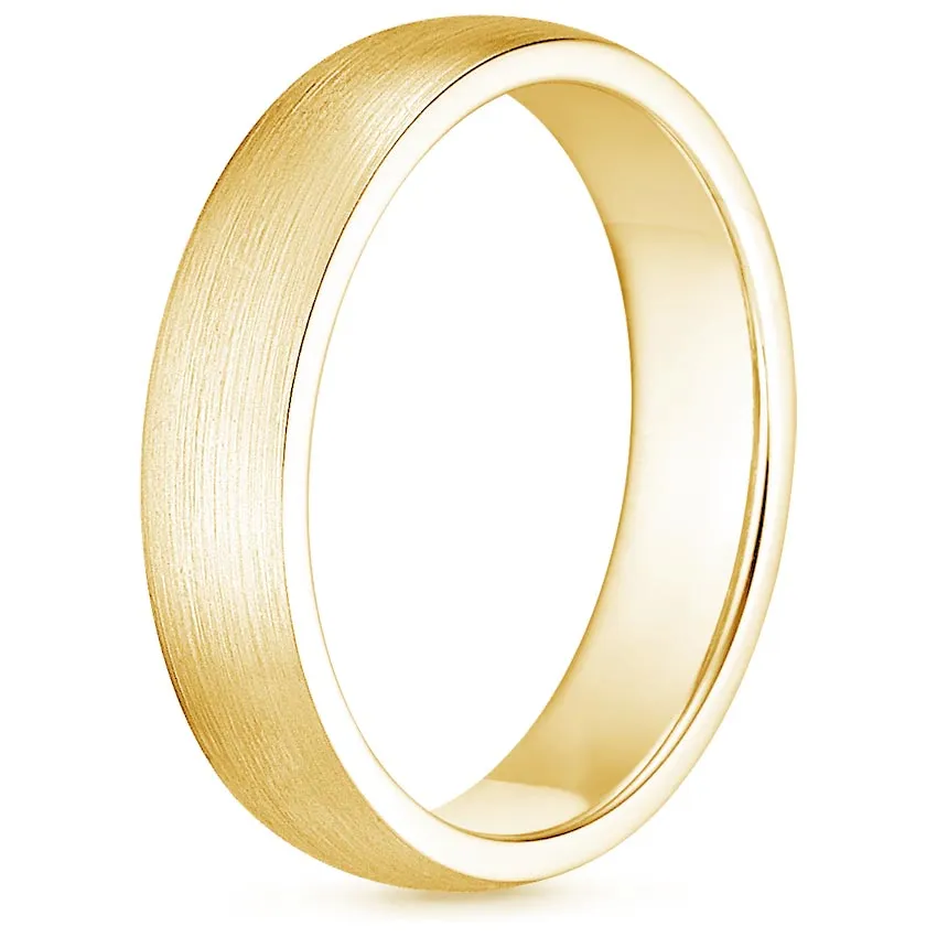 5.5mm Men's Matte Comfort Fit Wedding Ring - NM35