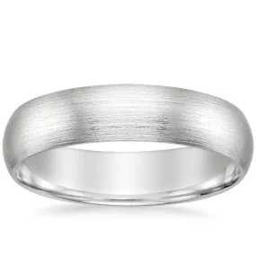 5.5mm Men's Matte Comfort Fit Wedding Ring - NM35