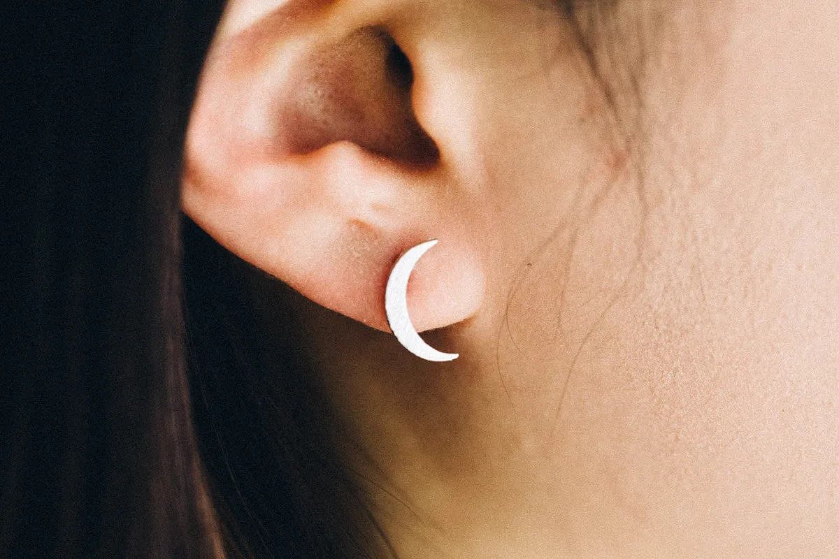 925 Moon earrings-CC