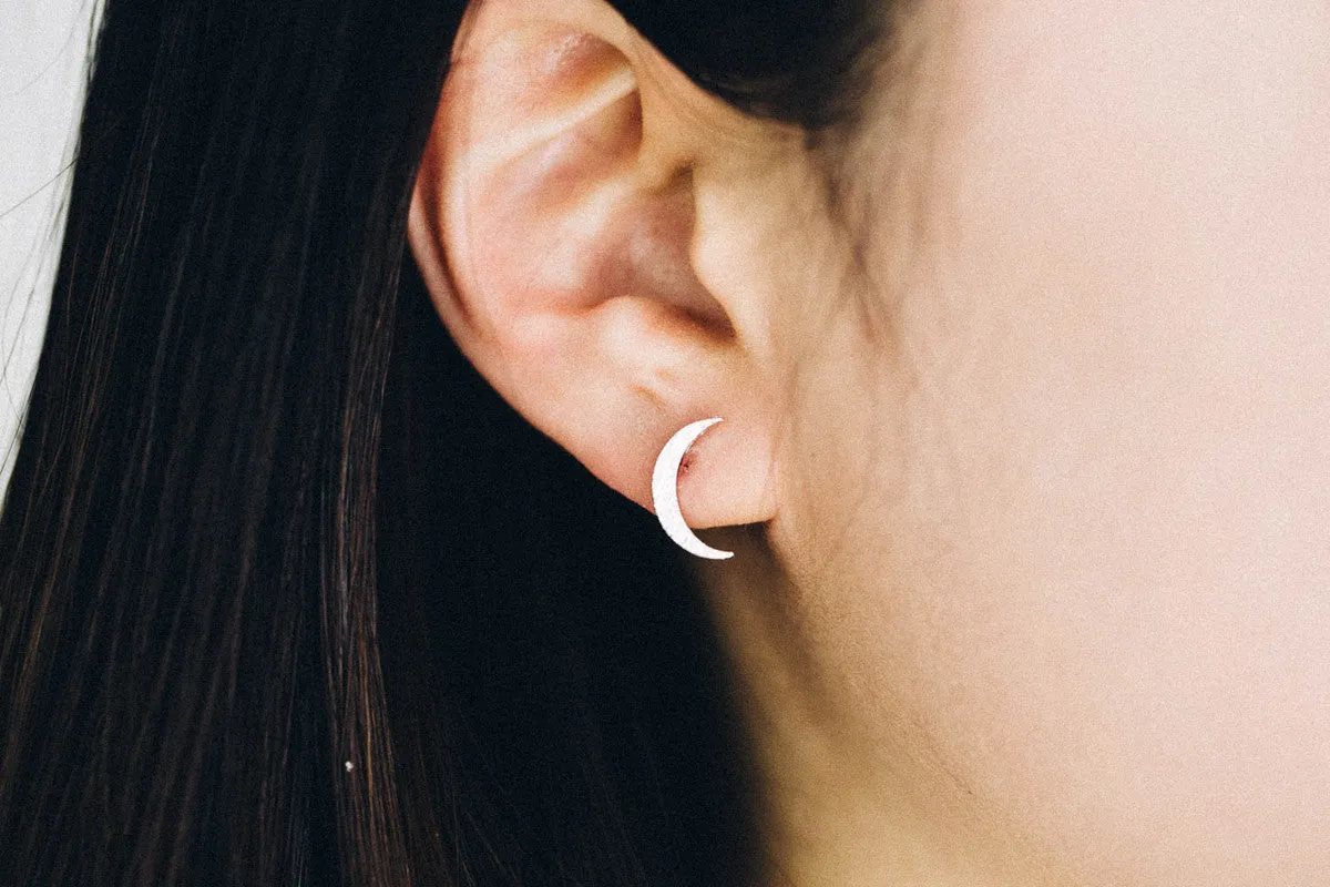 925 Moon earrings-CC