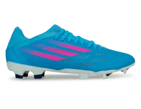 adidas Men's X Speedflow.3 FG Sky Blue/Pink/White