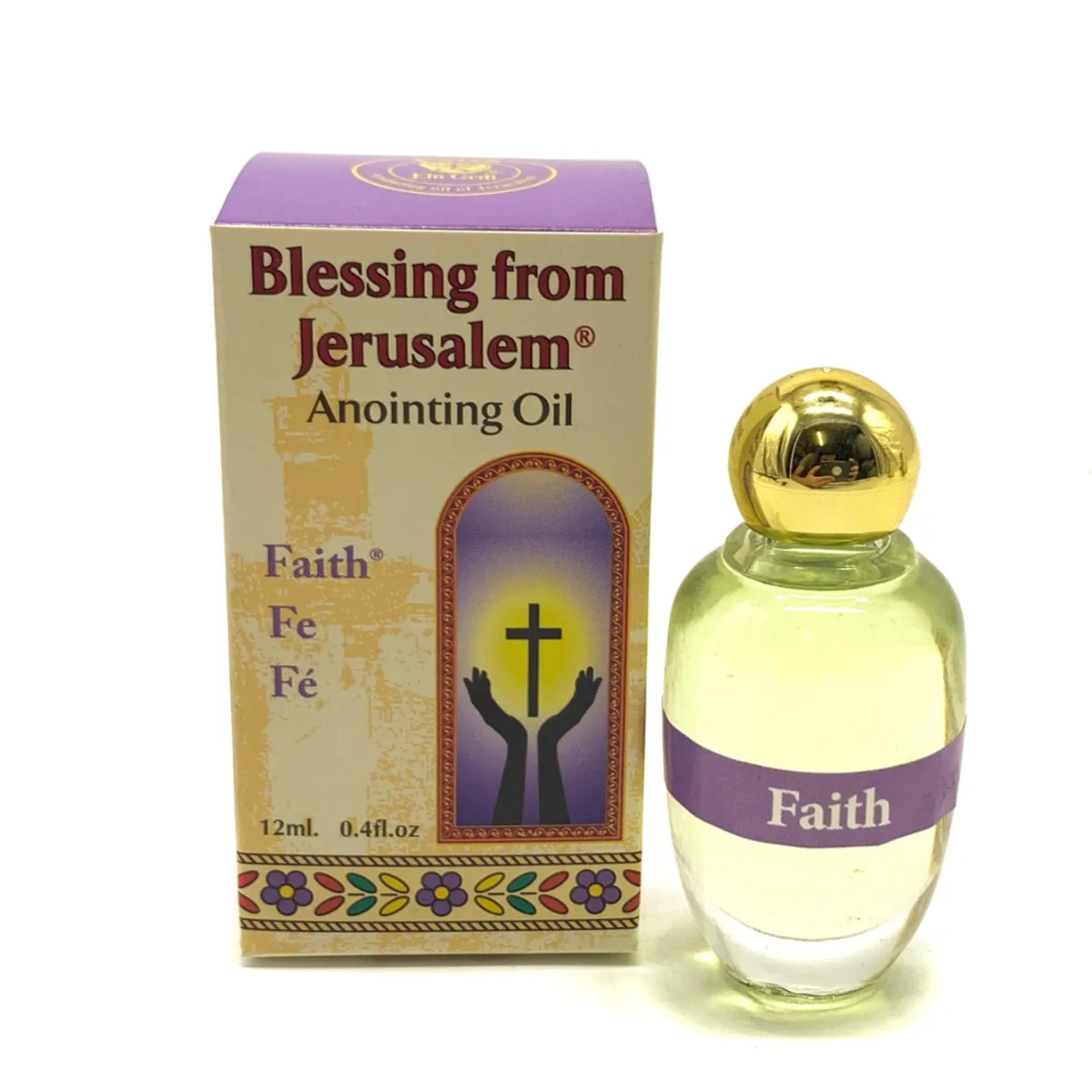 Anointing Oil Faith 12ml - 0.4oz Ein Gedi from Jerusalem