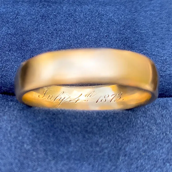 Antique Half Round Wedding Band