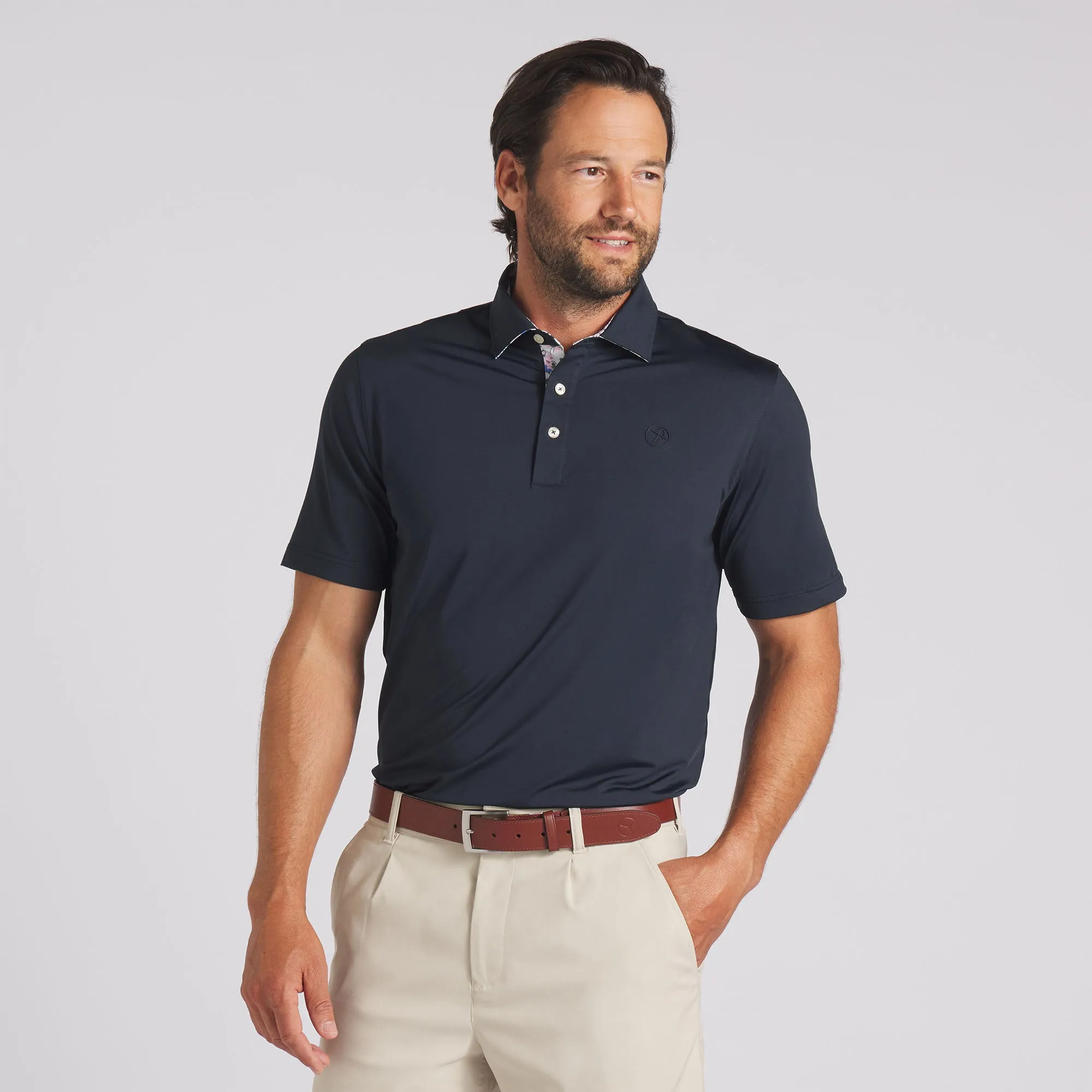 AP Floral Trim Golf Polo