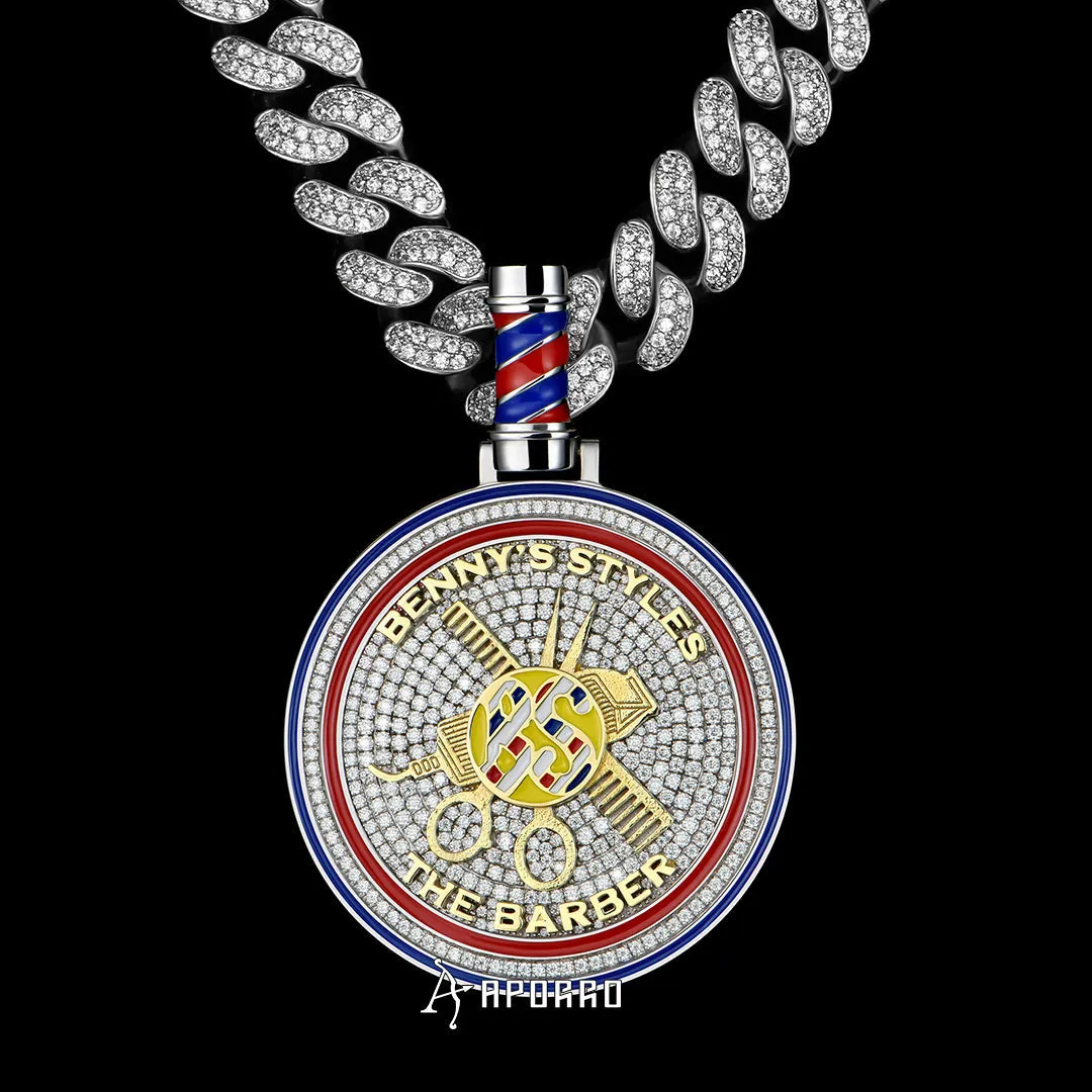 APORRO Premium Barber Shop Necklace Custom Design Deposit