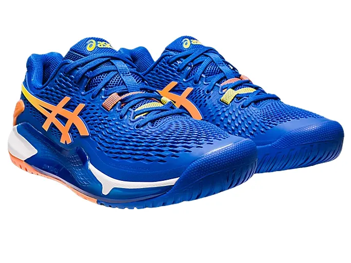 Asics Gel Resolution 9 men's tennis shoe 1041A384-960 tuna blue-sun peach