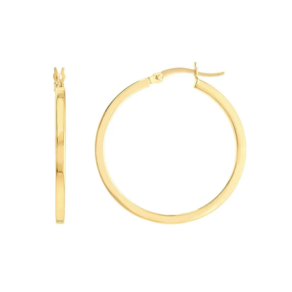 Aura by Martin Binder Gold Square Hoop Earrings