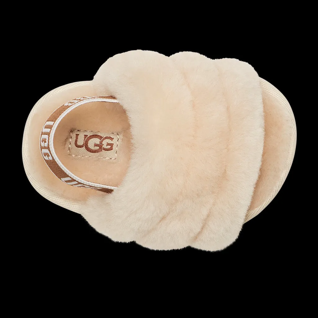 Beige Fluff Yeah Strap Slide