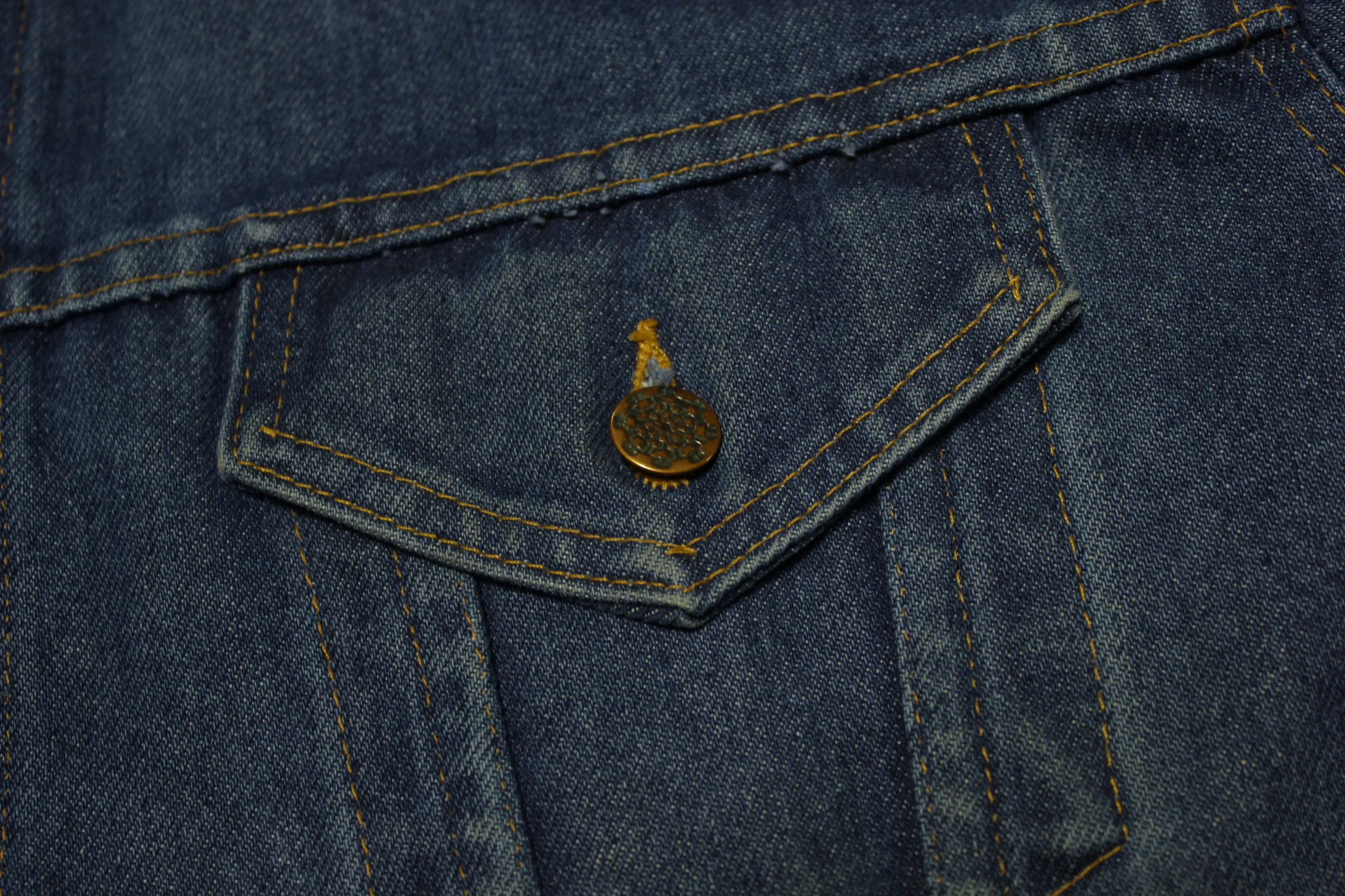 Big Mac Denim 4 Pocket Vintage 80's Trucker Blue Jean Work Jacket