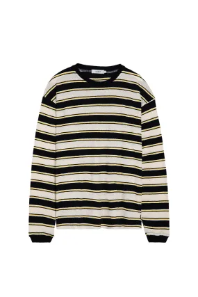 Border Long Sleeves T-Shirt  | Black Stripes