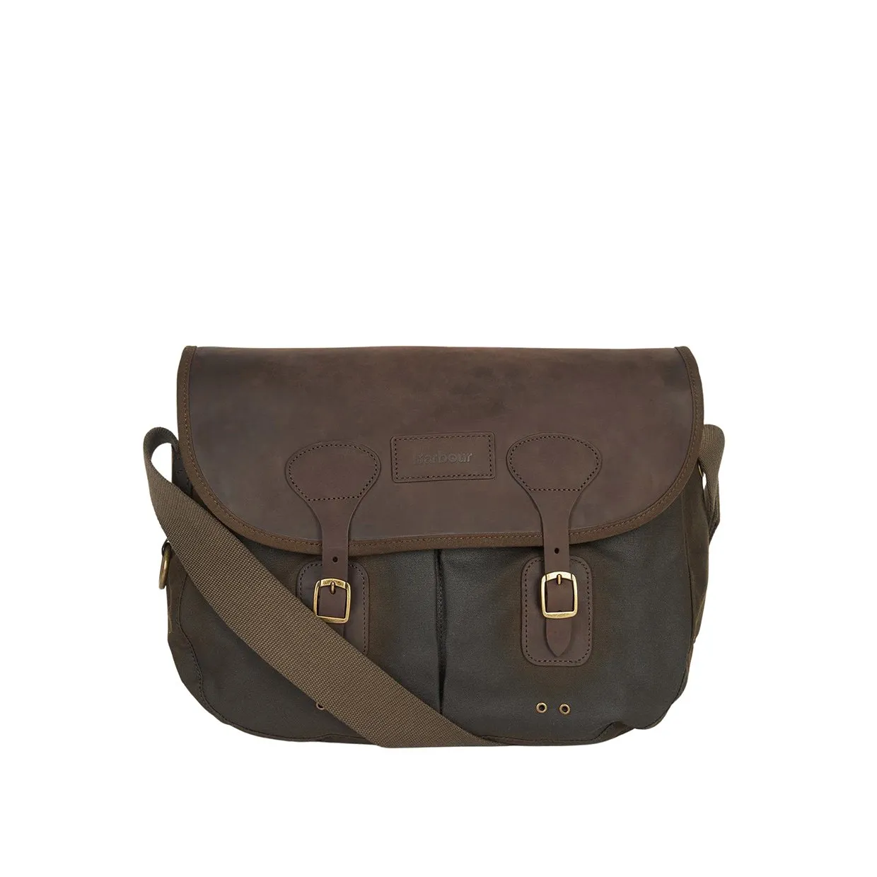 Borsa Barbour Wax Leather Tarras Bag Verde Oliva