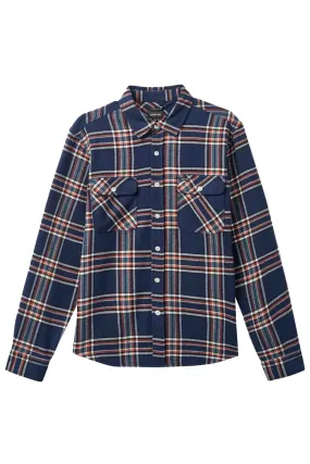 BOWERY LS FLANNEL Washed Navy/Off White/Terracotta