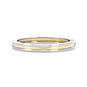 Bvlgari B.Zero1 Bangle Bracelet, 6", Size S/M - Sterling Silver   18k Yellow Gold