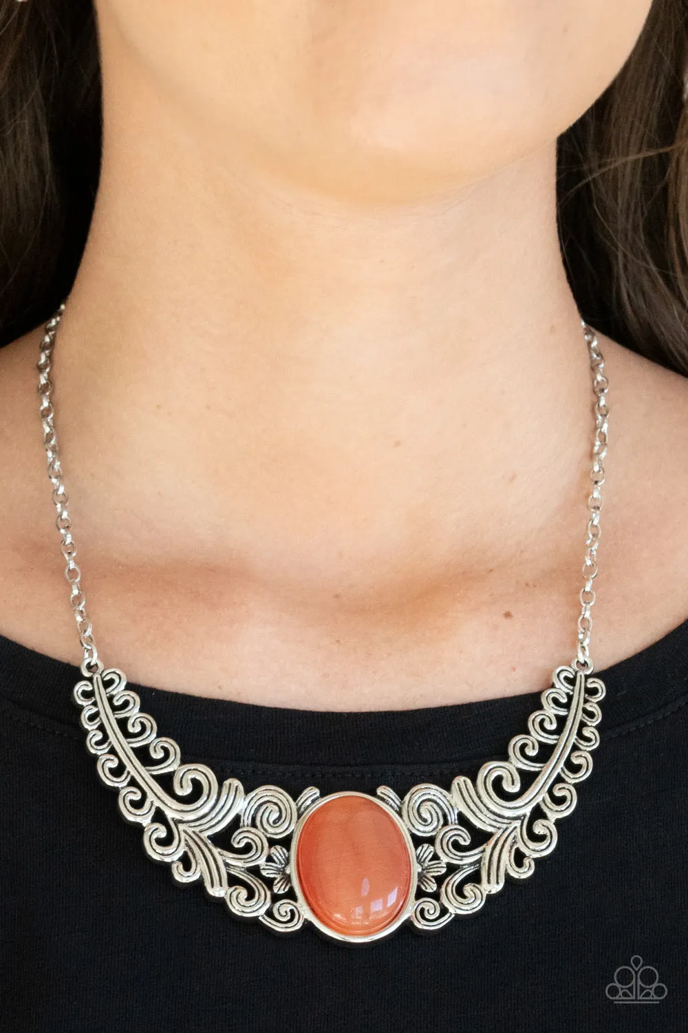 Celestial Eden - Orange Necklace