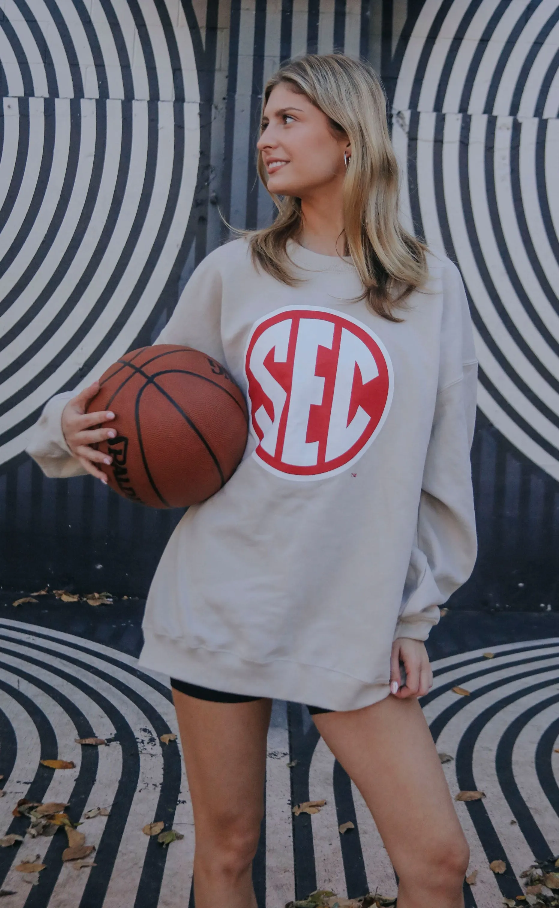 charlie southern: sec red emblem sweatshirt