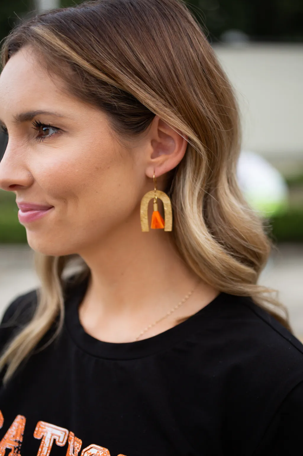 Cheer on PomPom Earrings by Annie Claire Designs