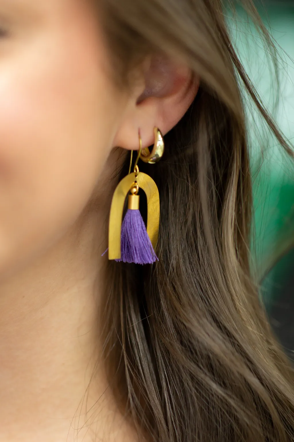 Cheer on PomPom Earrings by Annie Claire Designs