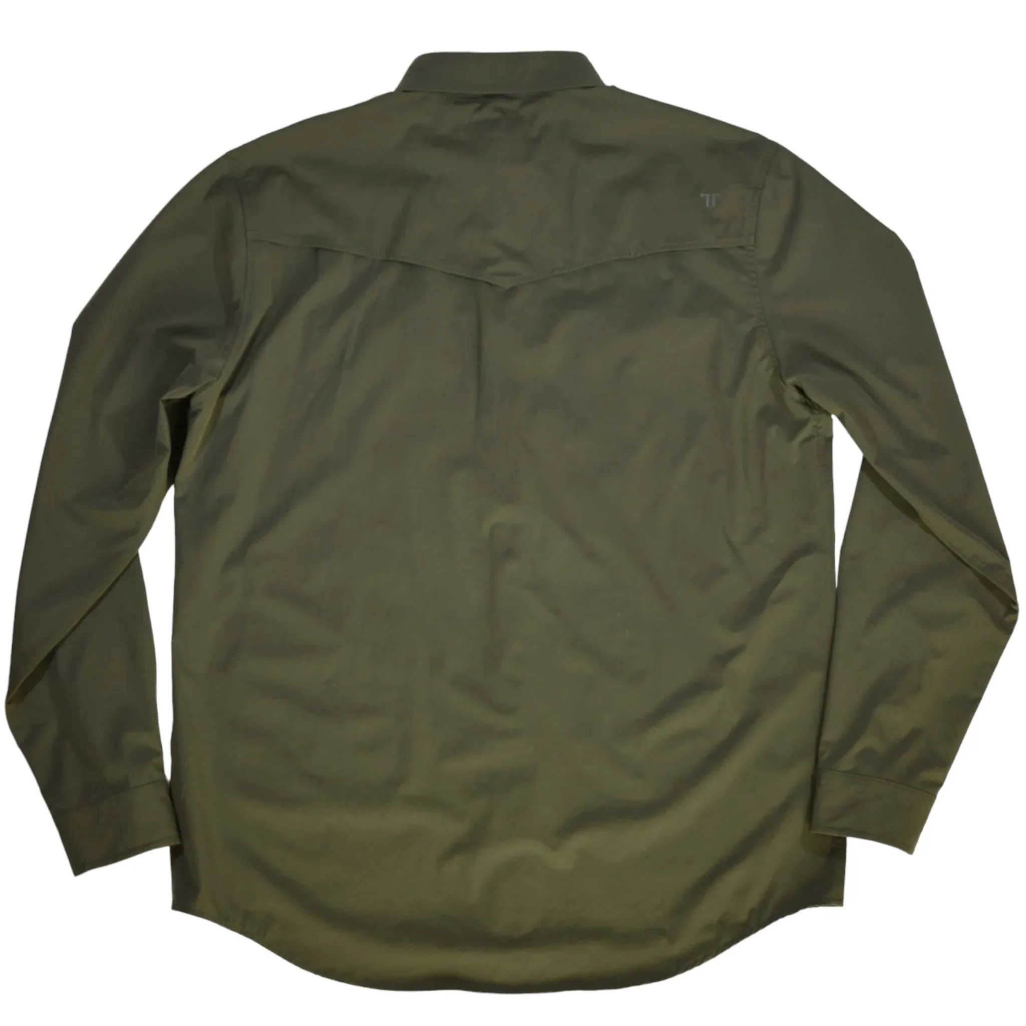 CORE - Olive Green Long Sleeve Snap Shirt