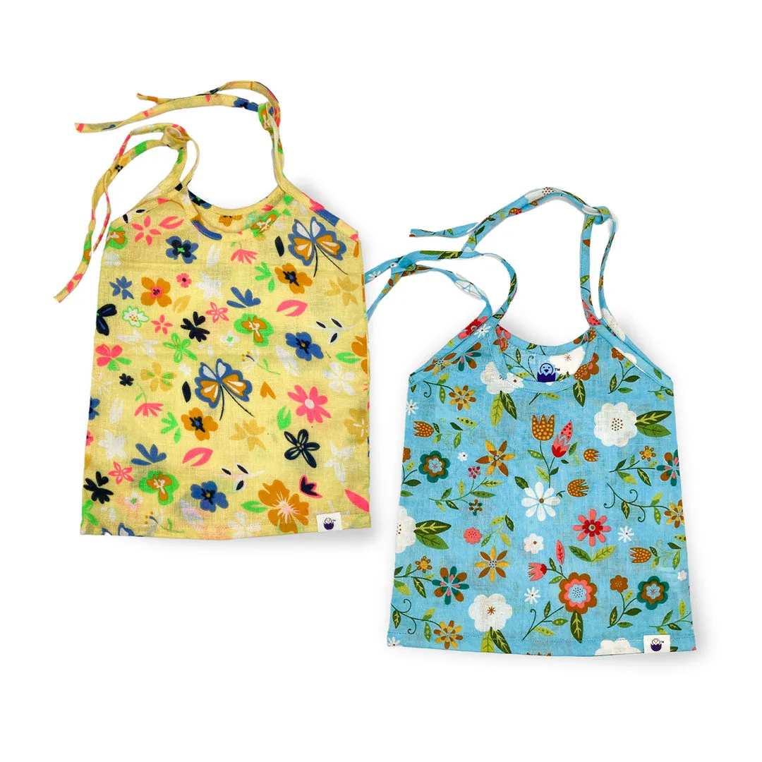 Cotton Knot Type Jabla  for Newborn | Print Jhabla (Pack of 2)