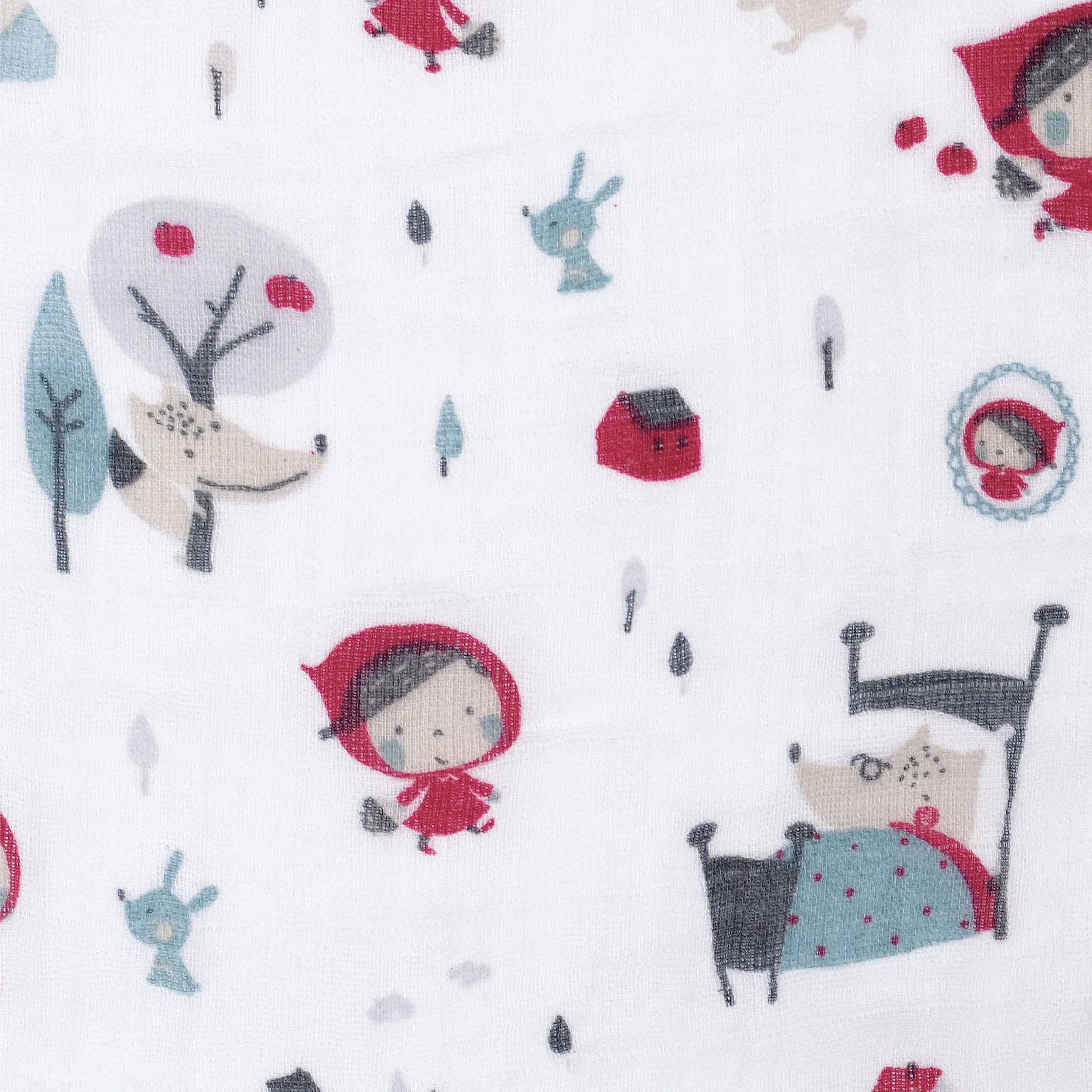 Cotton muslin swaddle - Riding hood