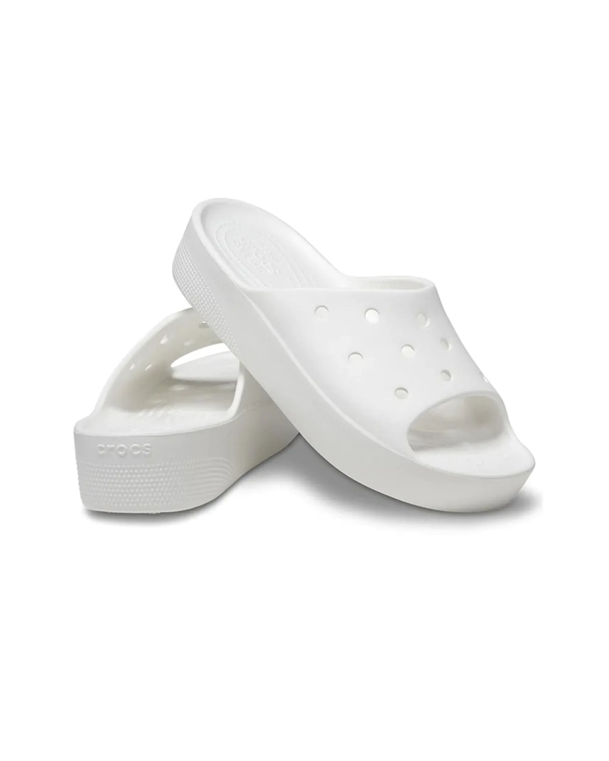 Crocs Classic Platform Slide Bianco