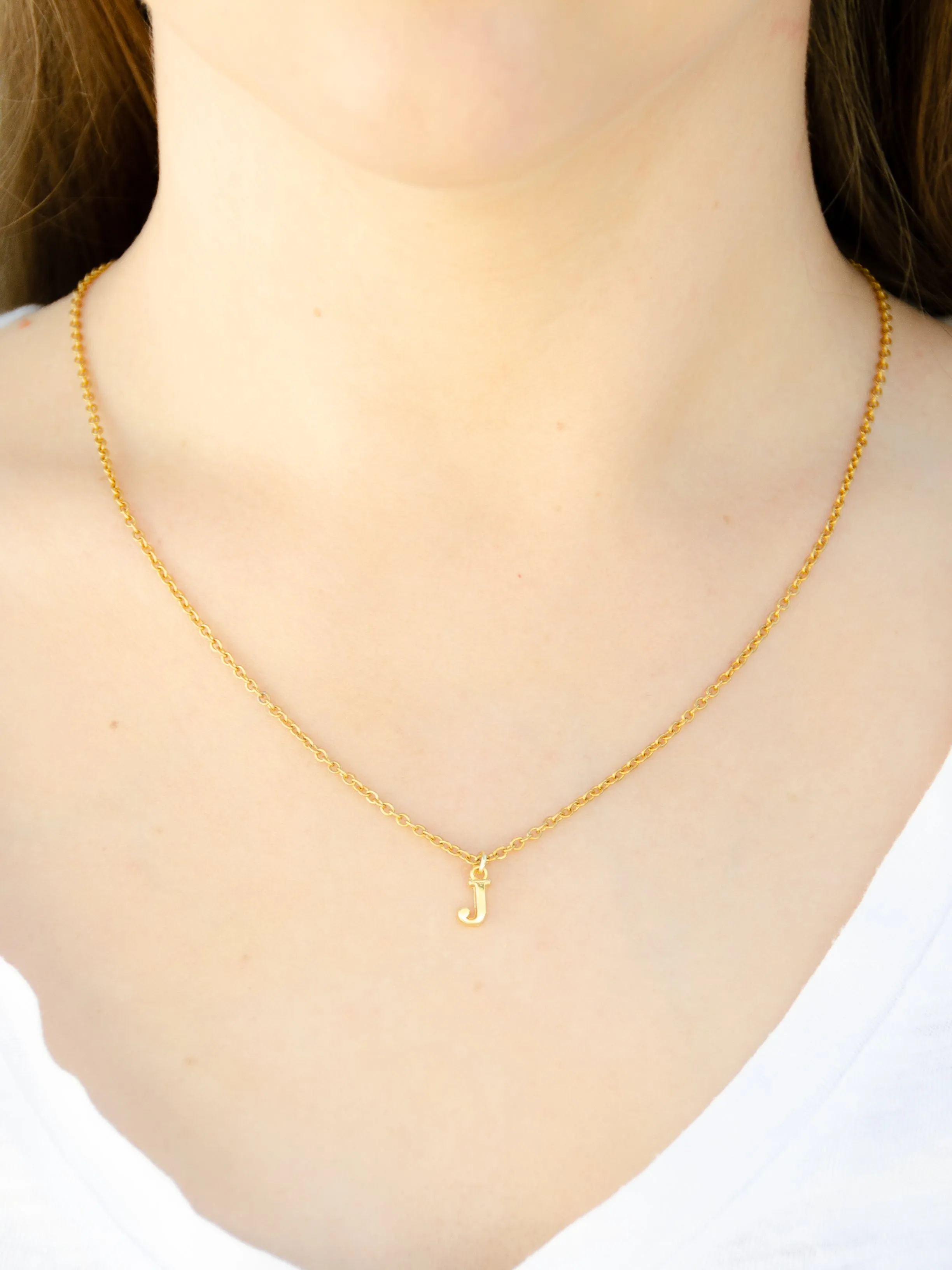 Custom 14K Gold Initial Necklace