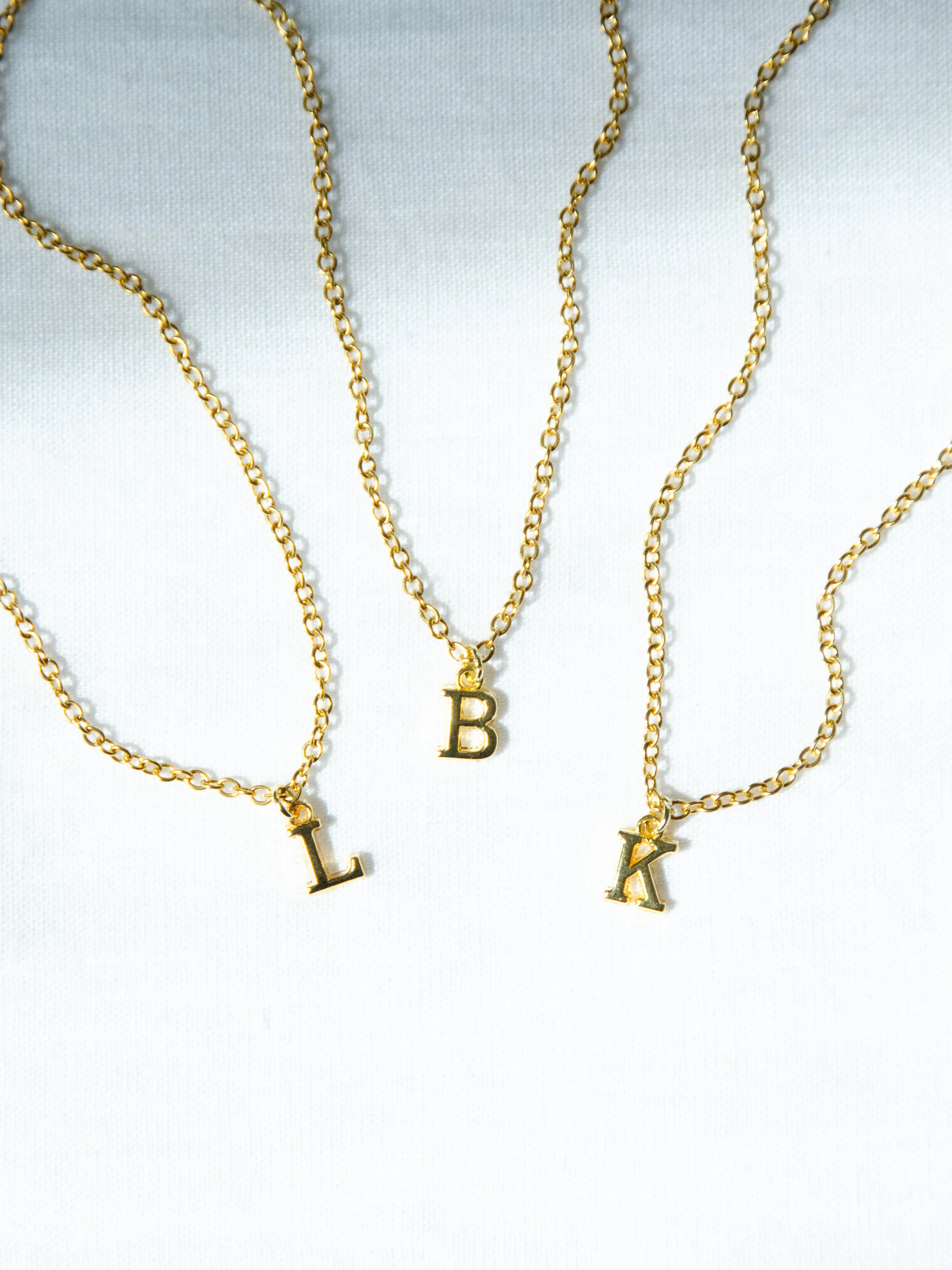 Custom 14K Gold Initial Necklace