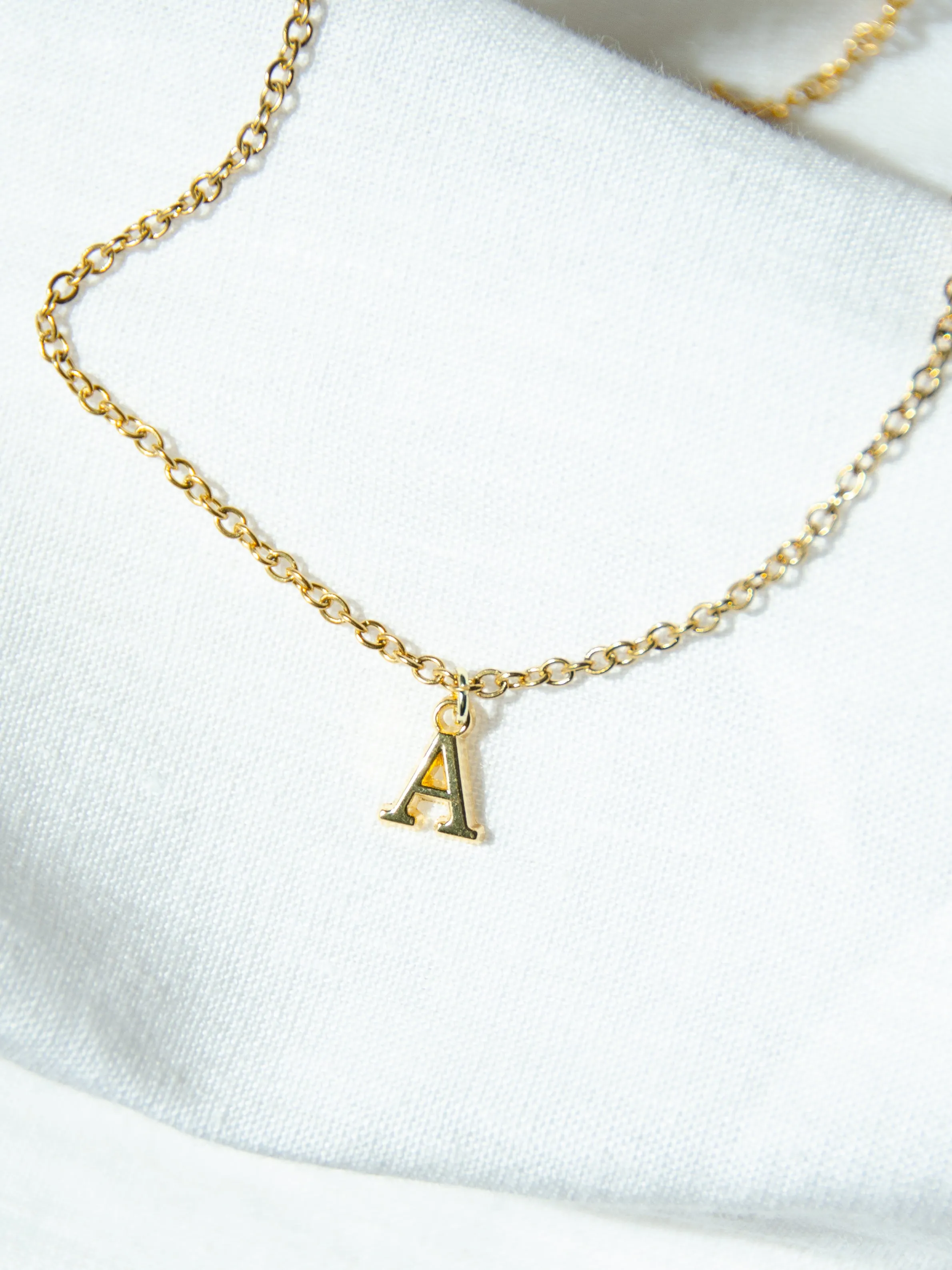 Custom 14K Gold Initial Necklace