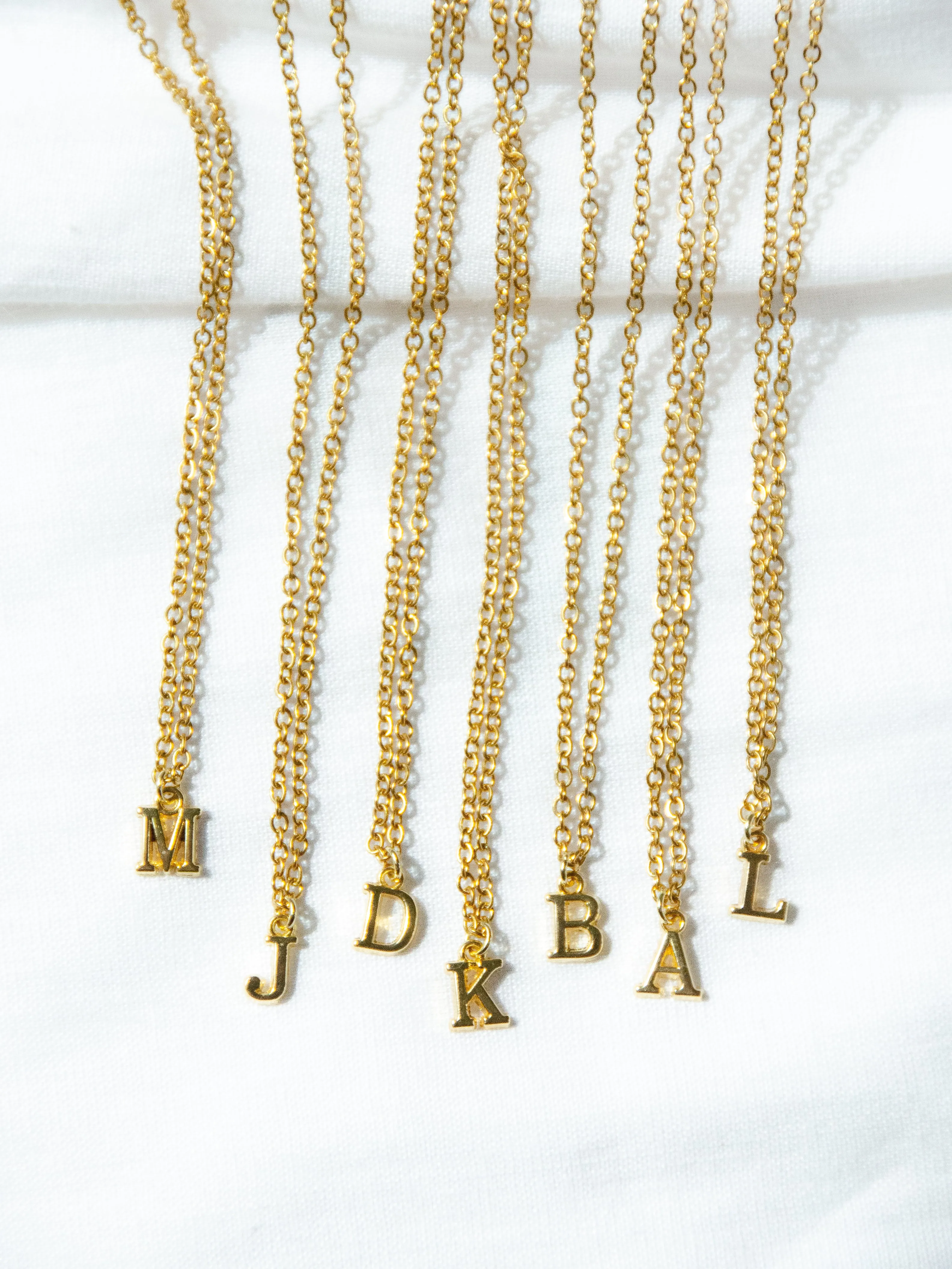 Custom 14K Gold Initial Necklace