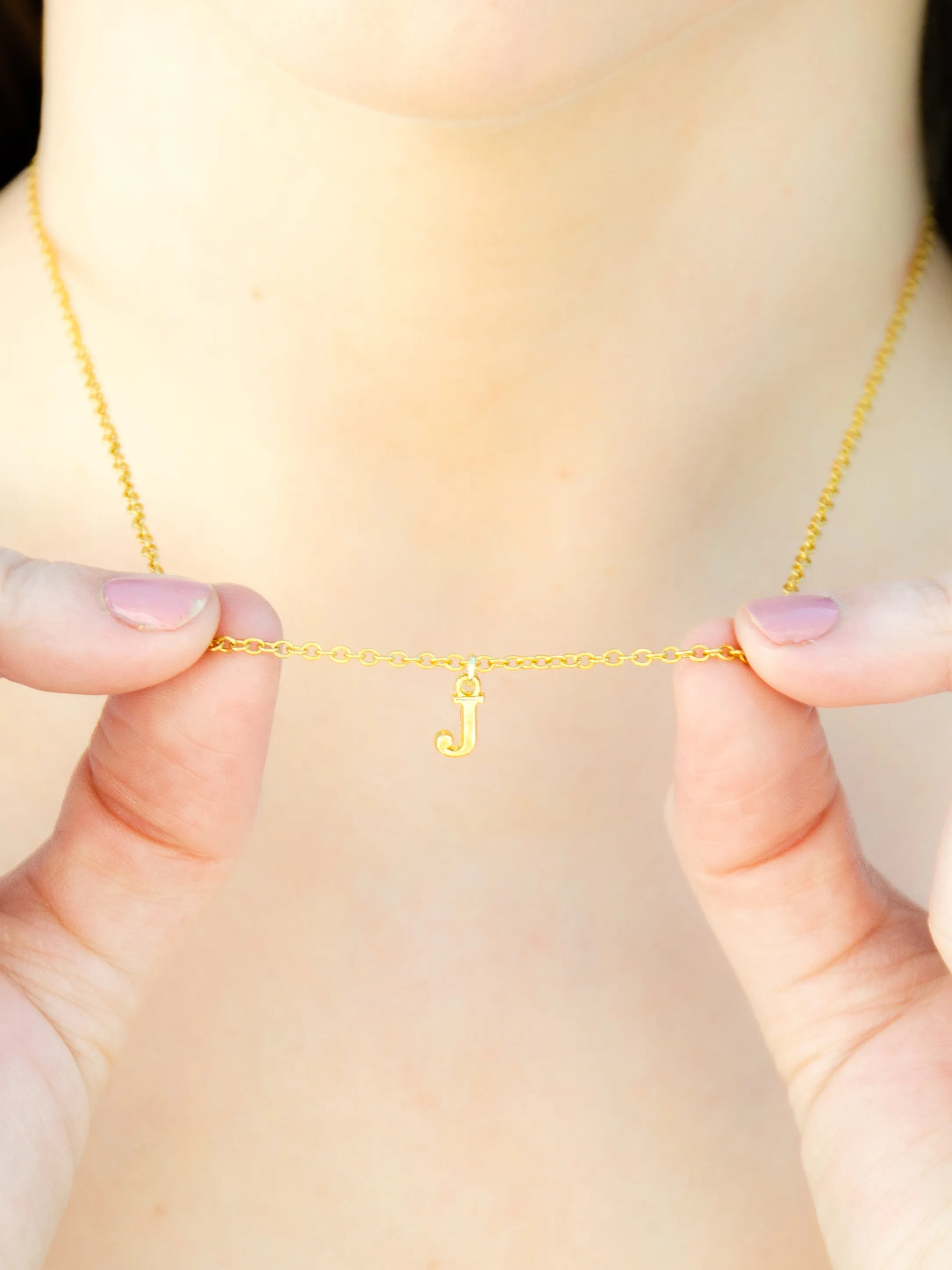 Custom 14K Gold Initial Necklace