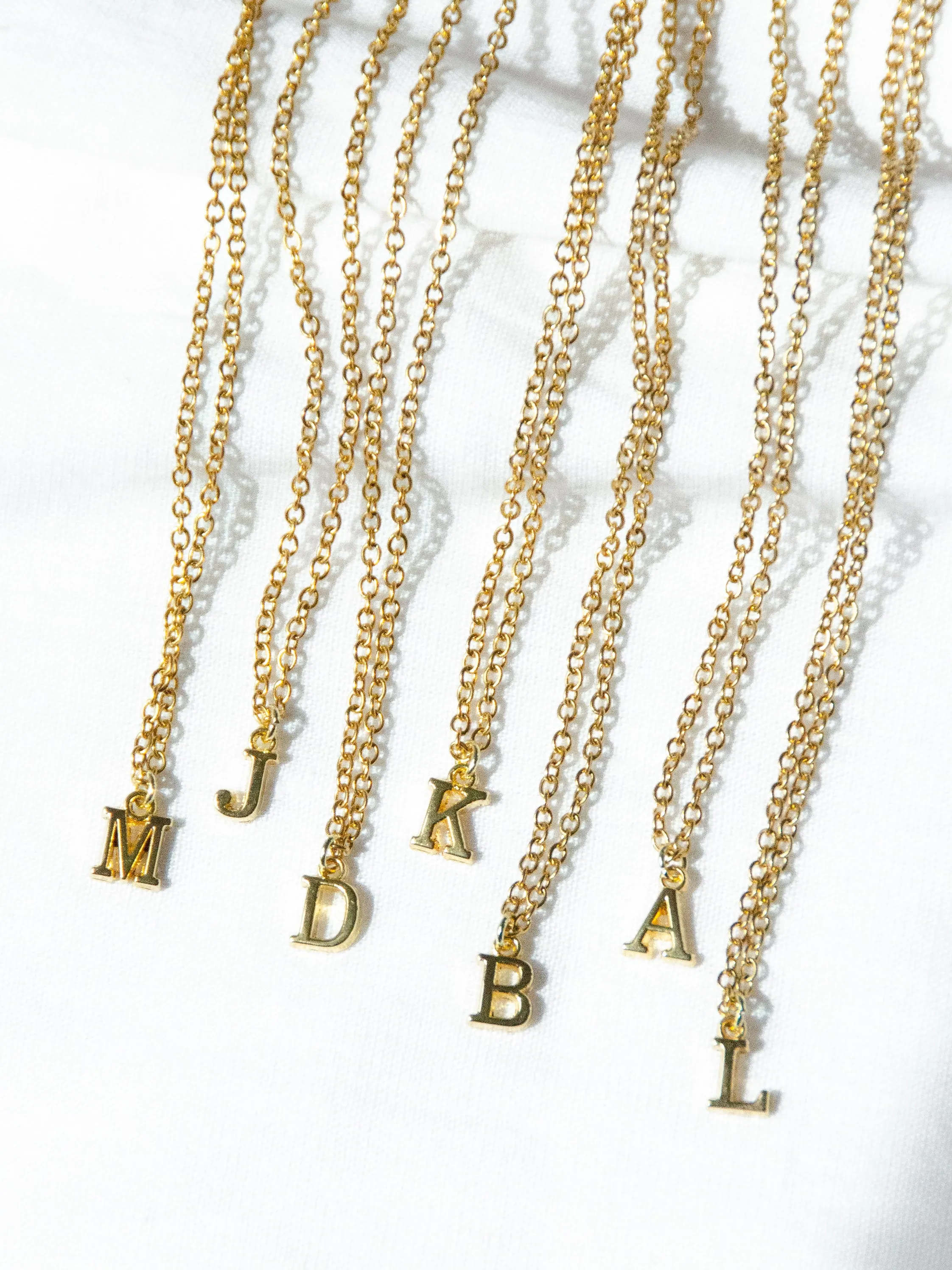 Custom 14K Gold Initial Necklace