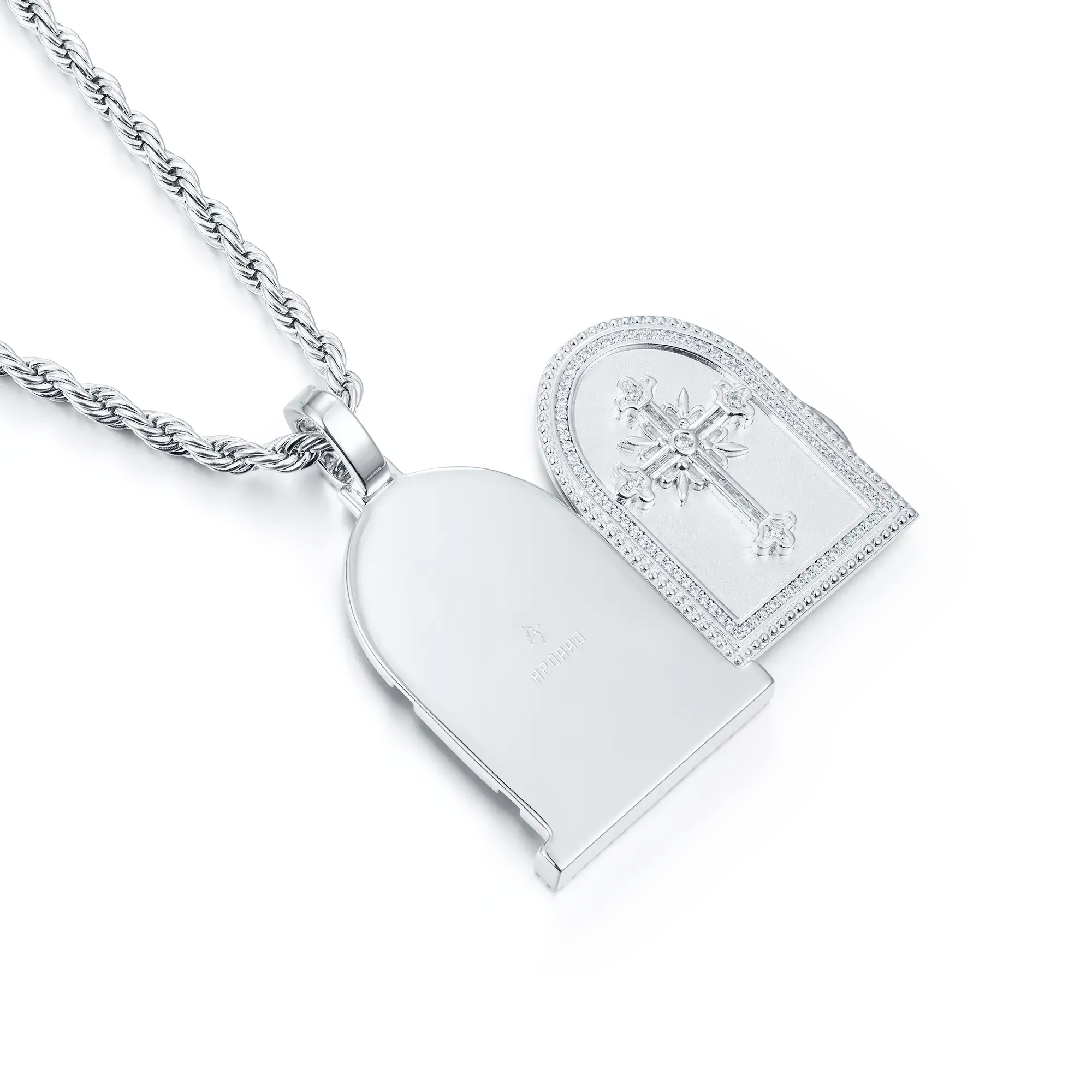 Custom Flip Tombstone Photo Pendant