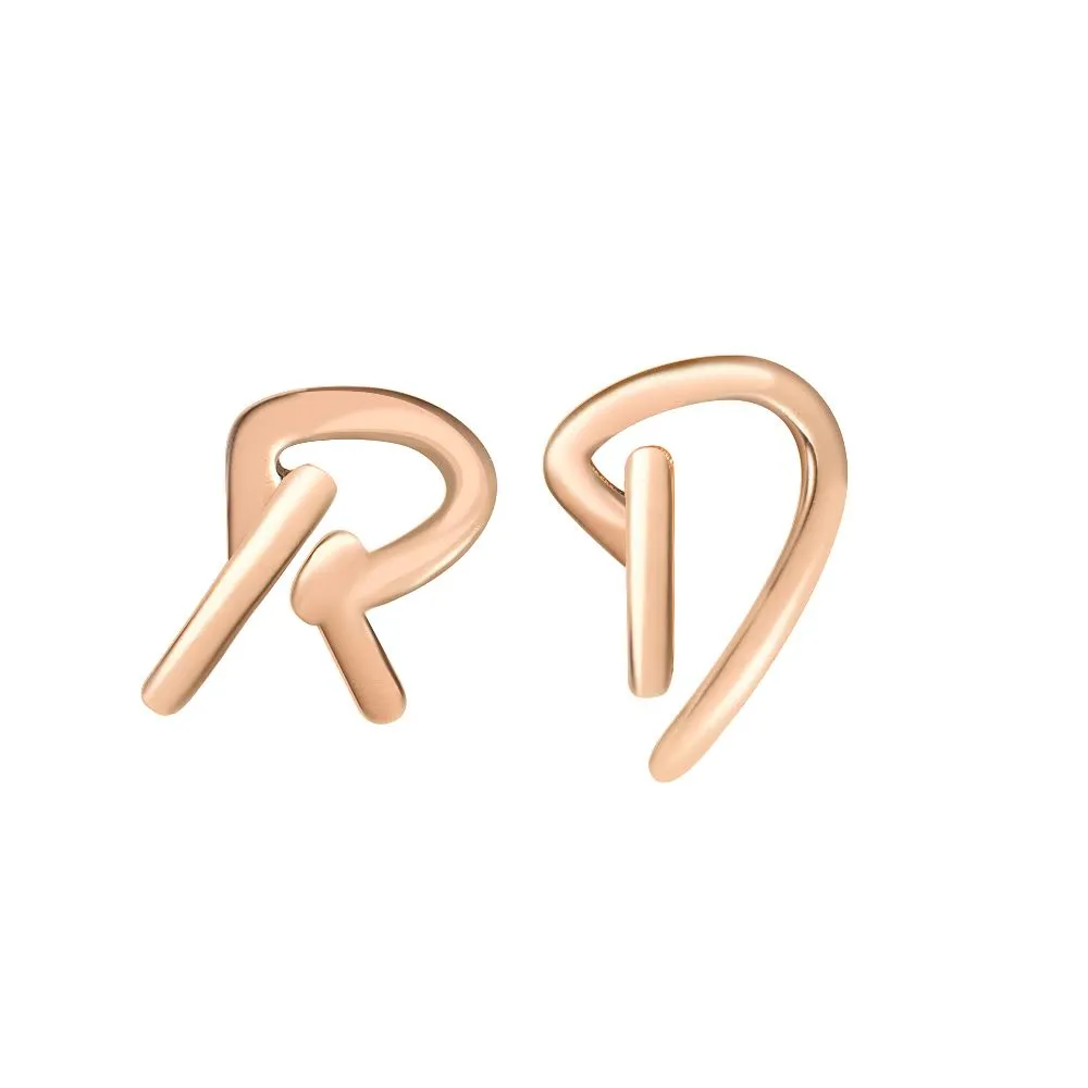 Custom Signature Initial Earring Without Diamonds