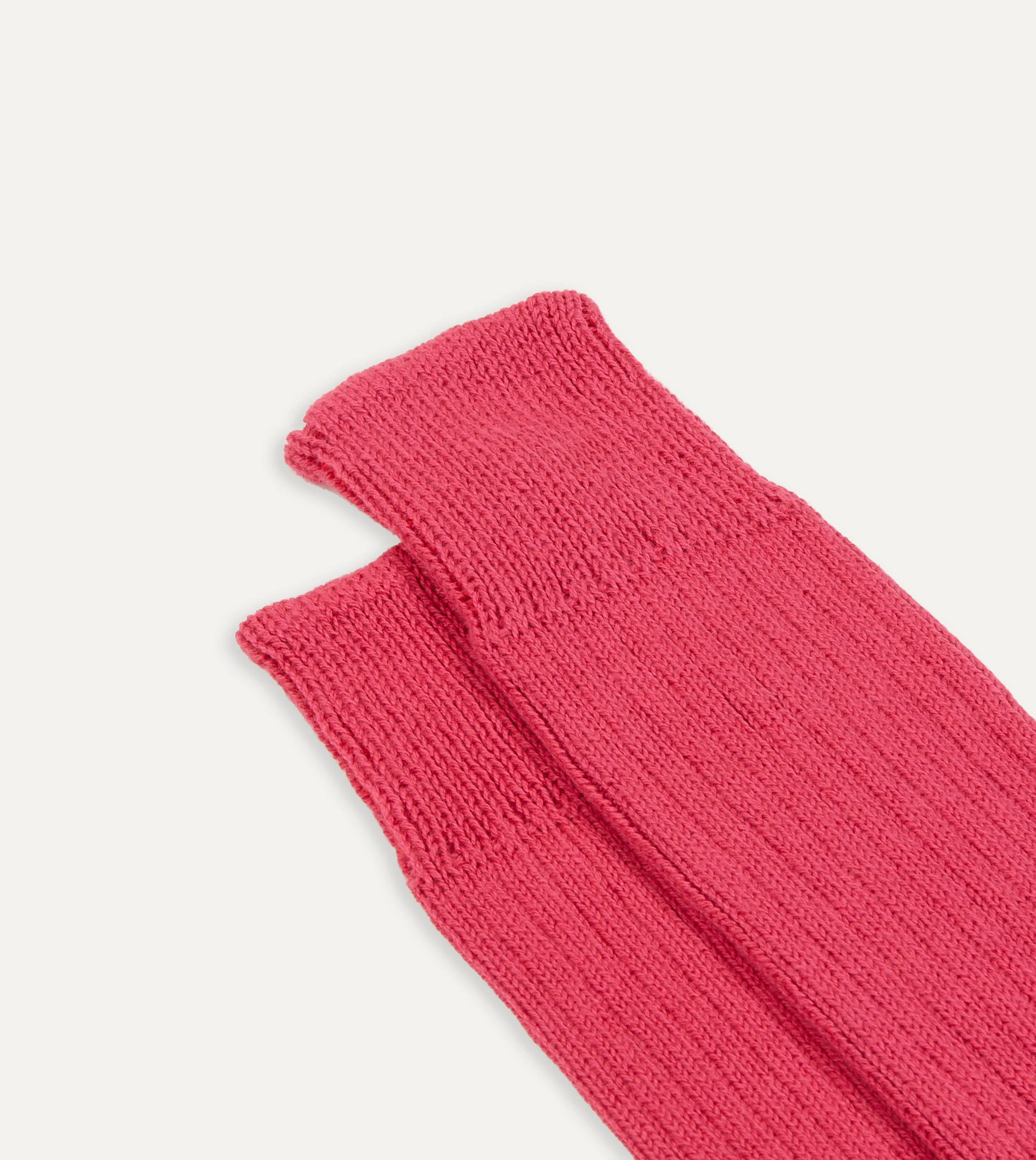 Dark Pink Cotton Sports Socks