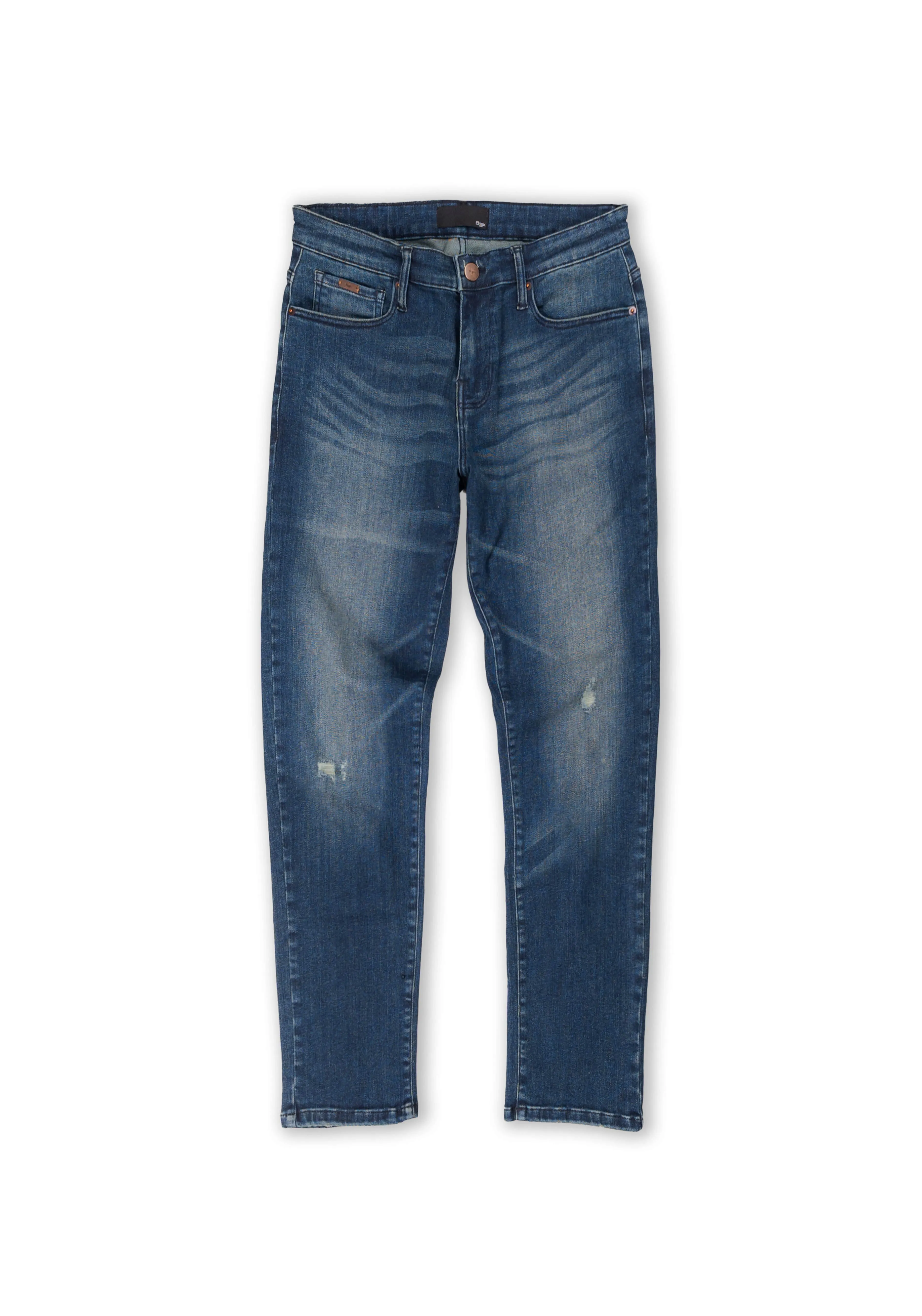 Dark Wash Tinted Slight Rip Slim Fit Jeans - Rotary