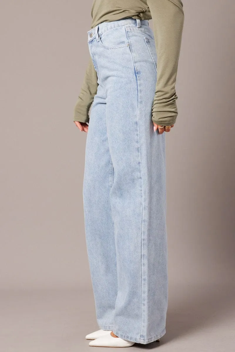 Denim Wide Leg Jean High Rise